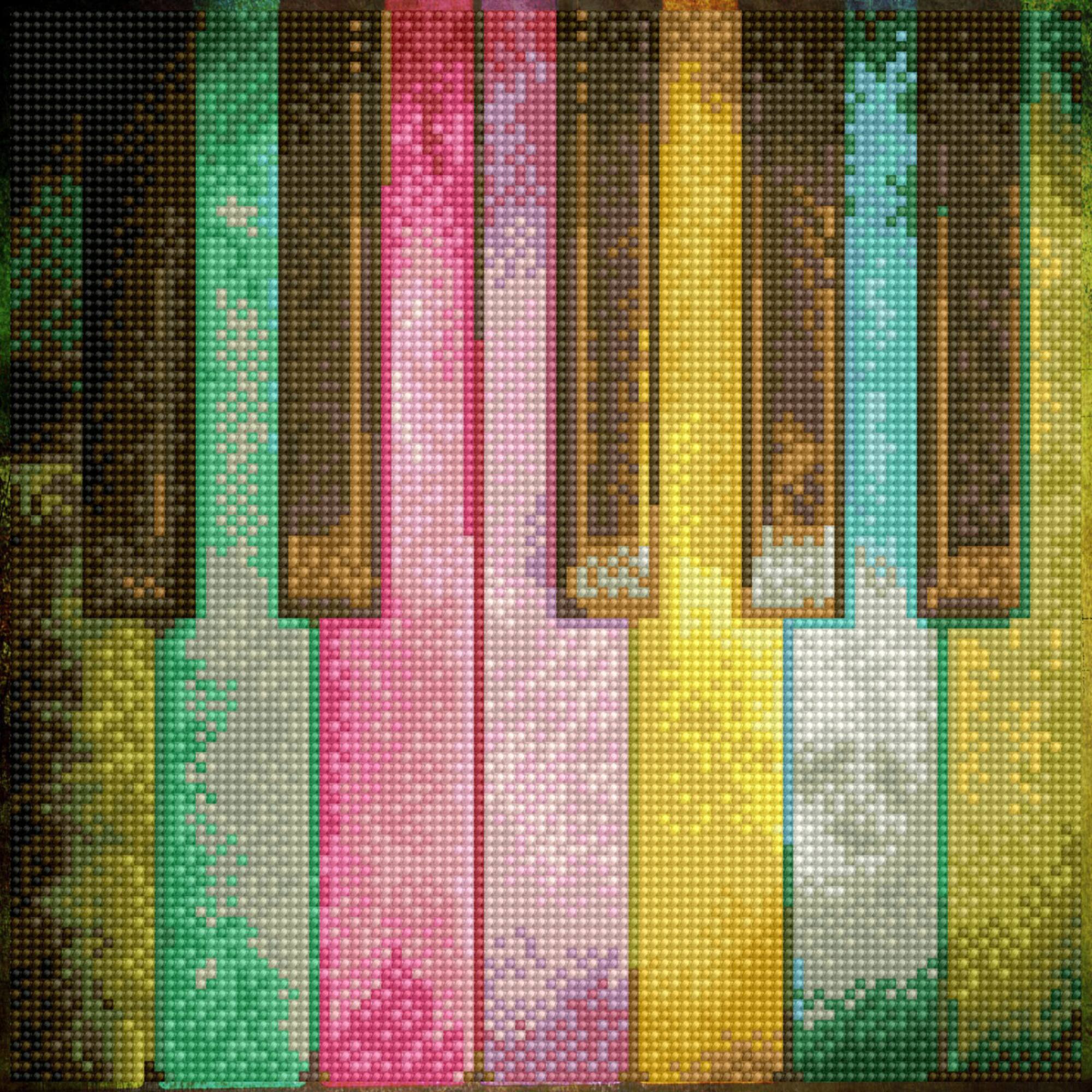 Diamond Dotz® Intermediate Piano Rainbow with Frame Diamond Painting Kit